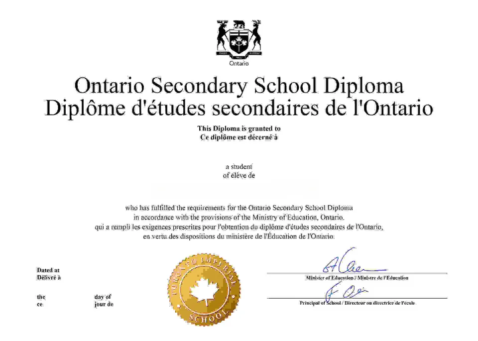 OSSD CERTIFICATE